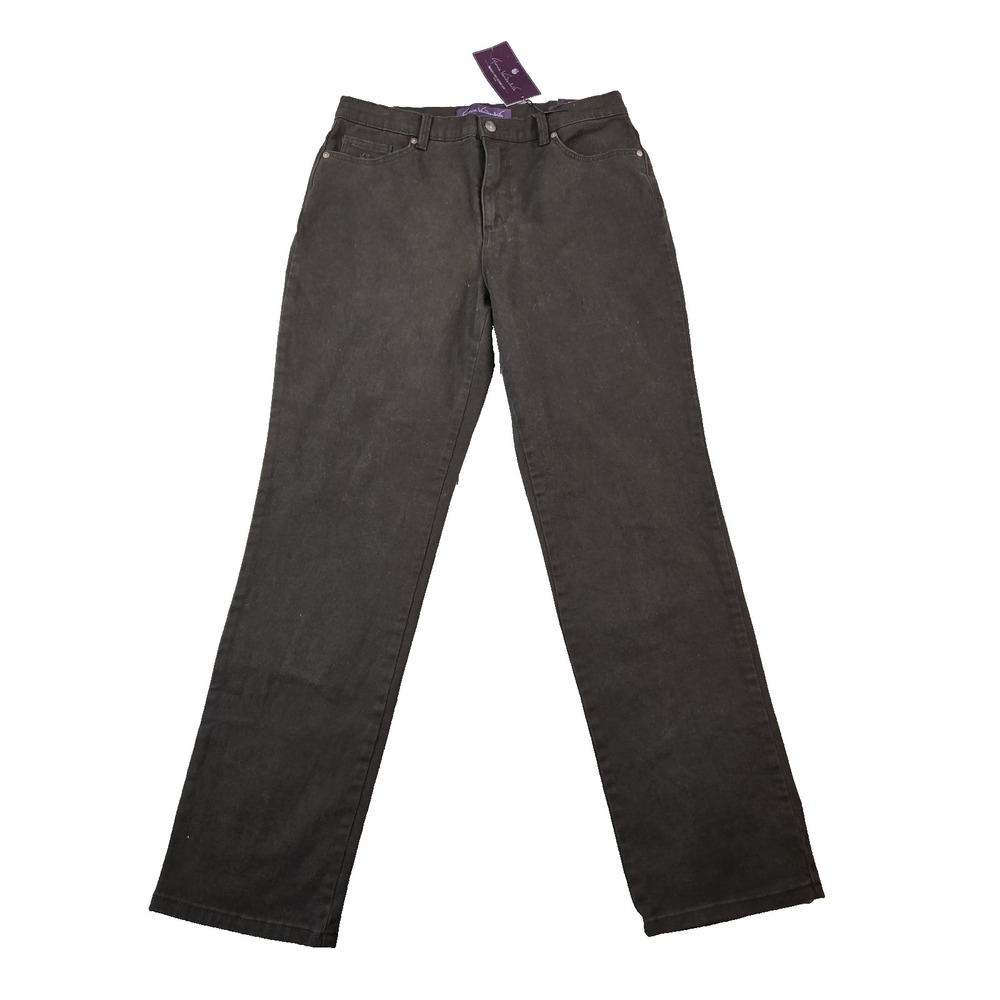 Gloria Vanderbilt Women's Jeans‎ Brown Denim Amanda Stretch Tapered Leg Size 12
